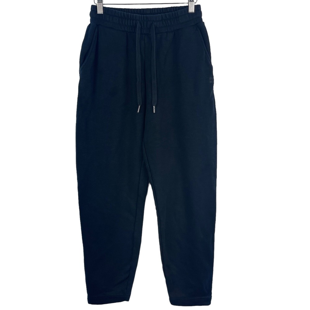 Sweaty Betty Tapered Jogger Sweatpants Black Women Size Small Recycled Polyester